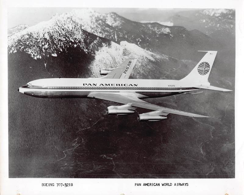 Pan American Airlines Boeing 707 Vintage Advertising Promo Photo