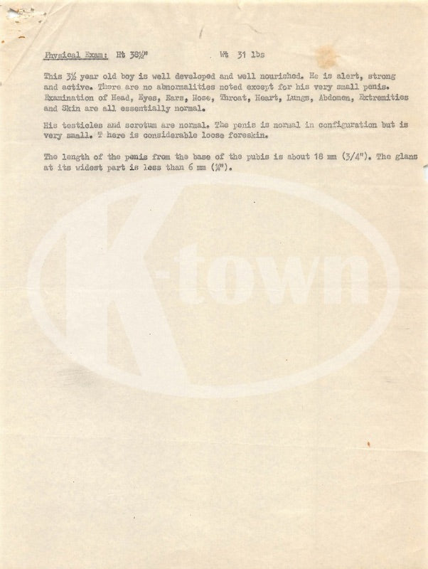 Dr. Robert Gross Boston Pediatric Surgeon USN Sex Change Letter 1958
