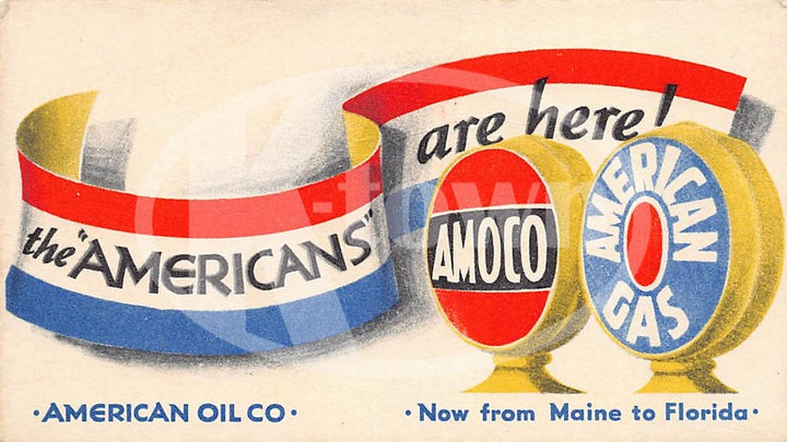 Amoco American Oil Company Antique Ink Blotter Automotive Advertising Card
