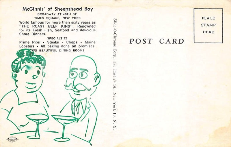 Chester Gould Dick Tracy Comic Book Artist Original Ink Cartoon Sketch Postcard