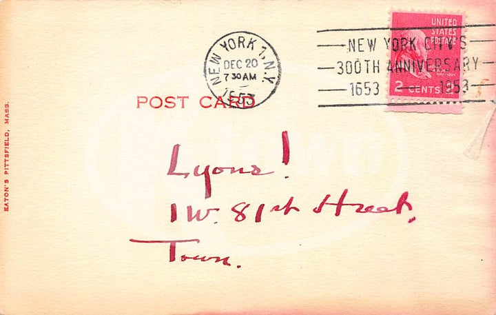 Fannie Hurst Jewish Author & Friend of Eleanor Roosevelt Vintage Signed Note