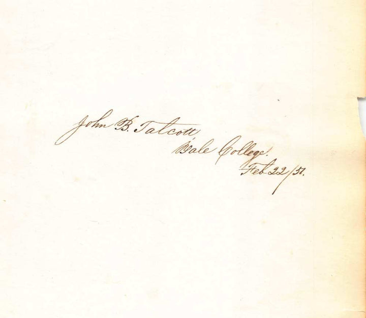 John B. Talcott New Britain Museum of American Art Autograph Signature 1851
