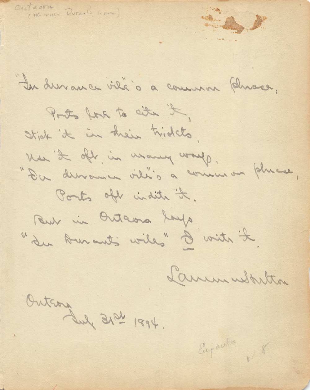 Lawrence Hutton Harper's Magazine Author Autograph Signed Letter 1894