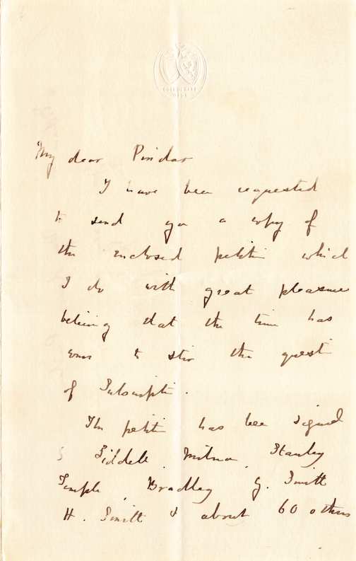 Benjamin Jowett Oxford University Theologian Autograph Signed Letter