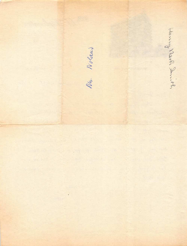 Henry Nash Smith American Studies Mark Twain Scholar Autograph Signed Letter