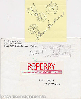 FLORENCE HENDERSON BRADY BUNCH ACTRESS RARE AUTOGRAPH SIGNED INK CARTOON SKETCH - K-townConsignments