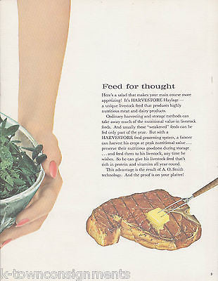 AOSMITH HARVESTONE FARMING SILOS VINTAGE GRAPHIC ADVERTISING SALES BROCHURE - K-townConsignments