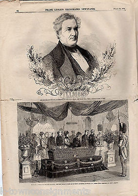 CHARLES SUMNER MEMORIAL ANTIQUE FRANK LESLIE'S ENGRAVING ILLUSTRATED NEWSPAPER - K-townConsignments