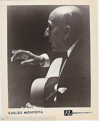 CARLOS MONTOYA FAMED FLAMENCO MUSIC GUITARIST VINTAGE STUDIO PROMO PHOTO - K-townConsignments