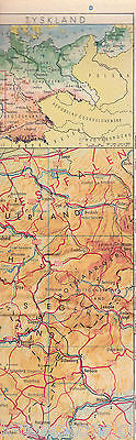 TYSKLAND GERMANY FORBUNDS REPUBLIKKEN VINTAGE SOUVENIR GRAPHIC ADVERTISING MAP - K-townConsignments