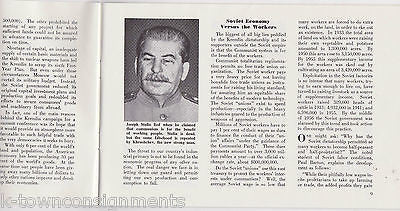 AMERICAN & SOVIET ECONOMY CONTRAST & COMPARISON VINTAGE 1950s PROPAGANDA BOOKLET - K-townConsignments