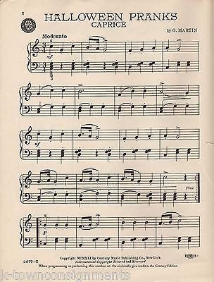 HALLOWEEN PRANKS VINTAGE 1920s SONG SHEET MUSIC BY G. MARTIN - K-townConsignments