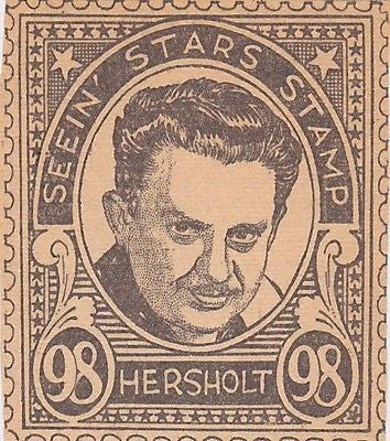 JEAN HERSHOLT MOVIE ACTOR VINTAGE SEEIN STARS STAMP GRAPHIC PHOTO PROMO - K-townConsignments