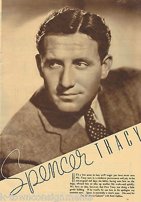 SPENCER TRACY & DELORES DEL RIO MOVIE ACTORS VINTAGE PROMO PHOTO PRINT 1935 - K-townConsignments