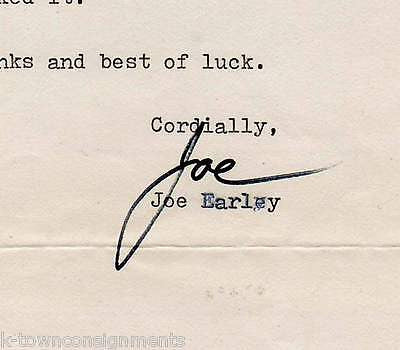JOE EARLEY TV ACTOR WRITER PRODUCER VINTAGE AUTOGRAPH SIGNED STATIONERY LETTER - K-townConsignments