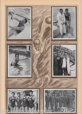 WATER POLO JAPAN & GERMANY OLYMPICS 1936 PHOTO CARDS POSTER PRINT - K-townConsignments