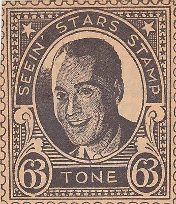 FRANCHOT TONE MOVIE ACTOR VINTAGE SEEIN STARS STAMP GRAPHIC PHOTO PROMO - K-townConsignments