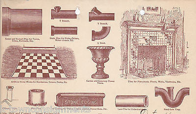 PORTLAND PIPE CO ANTIQUE PLUMBING GRAPHIC ADVERTISING STATIONERY 1899 - K-townConsignments