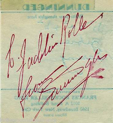 JOSEPH DUNNINGER EARLY AMERICAN MENTALIST MAGICIAN VINTAGE AUTOGRAPH SIGNATURE - K-townConsignments