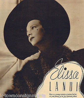 MARION DAVIES & ELISSA LANDI MOVIE ACTRESSES VINTAGE PROMO PHOTO PRINT 1935 - K-townConsignments