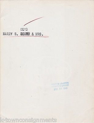 HAROLD GOAD WWII BOMBER PILOT SHOT DOWN IN GUAM VINTAGE NEWS PRESS PHOTO 1945 - K-townConsignments