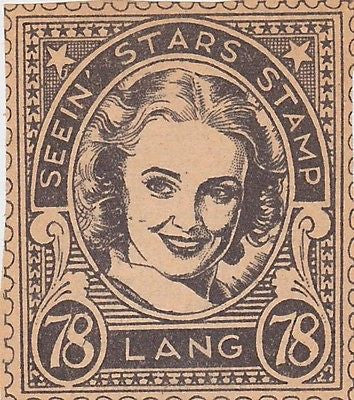 ETHEL LANG MOVIE ACTRESS VINTAGE SEEIN STARS STAMP GRAPHIC PHOTO PROMO - K-townConsignments