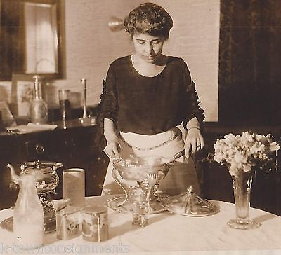 1st Lady Grace Coolidge White House Dinner Prep Antique 1920s News Press Photo - K-townConsignments