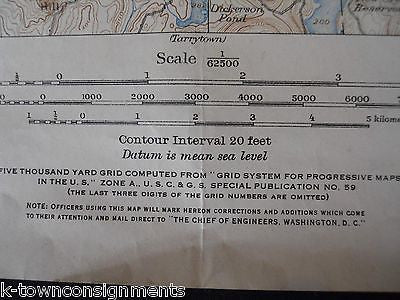 WEST POINT QUADRANGLE HUDSON RIVER NEW YORK STATE US ARMY CORP TACTICAL MAP 1936 - K-townConsignments