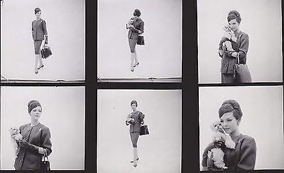 NANCY WESTBROOK SKIRT SUIT & DOG VINTAGE LILLY DACHE FASHION MODEL PHOTO SHEET - K-townConsignments