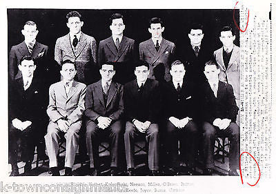 WILLIAM E MILLER NY CONGRESSMAN NOTRE DAME VINTAGE 1960s NEWS PRESS PHOTO - K-townConsignments