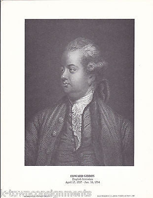 Edward Gibbon English Historian Vintage Portrait Gallery Poster Print - K-townConsignments