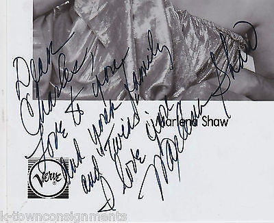 MARLENA SHAW R&B MUSIC SINGER VINTAGE AUTOGRAPH SIGNED STUDIO PROMO PHOTO - K-townConsignments