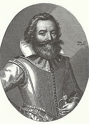 John Smith American Colonist Vintage Portrait Gallery Poster Print - K-townConsignments