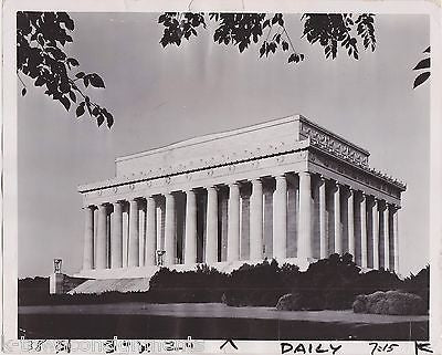 LINCOLN MEMORIAL BUILDING WASHINGTON DC VINTAGE NEWS PRESS PHOTO 1964 - K-townConsignments