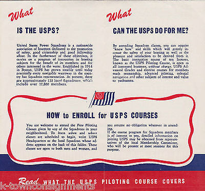 UNITED STATES POWER SQUADRONS VINTAGE BOATING PILOTS GRAPHIC SALES AD FLYER - K-townConsignments