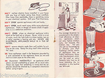 ELECTRICITY DO'S AND DONT'S VINTAGE GRAPHIC ADVERTISING BROCHURE - K-townConsignments