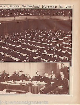 FIRST GATHERING LEAGUE OF NATIONS GENEVA WWI 1920s NEWS PHOTO POSTER PRINT - K-townConsignments