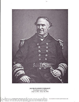 David Glasgow Farragut Naval Officer Vintage Portrait Gallery Poster Print - K-townConsignments
