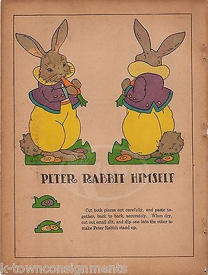 PETER THE RABBIT KIDS FAIRY TALES ANTIQUE GRAPHIC ILLUSTRATION POSTER PRINT - K-townConsignments