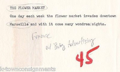 FRENCH MARSEILLE FLOWER MARKET CARRIER VINTAGE PROFESSIONAL TRAVEL PHOTO - K-townConsignments