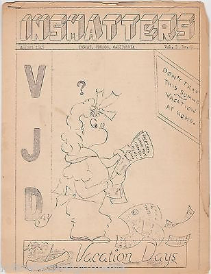 VERNON NAVY BASE CALIFORNIA INSTAMATTERS VINTAGE WWII MILITARY NEWSLETTER 1945 - K-townConsignments