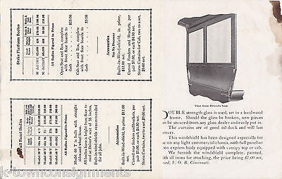 THE HIGHLAND FLEXIBLE WINDSHIELD FOR COMMERCIAL VEHICLES ANTIQUE CAR PARTS FLYER - K-townConsignments