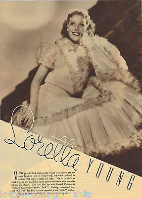 BETTE DAVIS & LORETTA YOUNG MOVIE ACTRESSES VINTAGE PROMO PHOTO PRINT 1935 - K-townConsignments