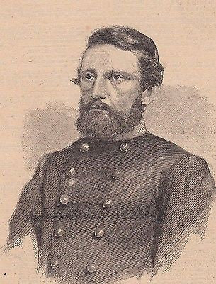 JOHN MOSBY CONFEDERATE CIVIL WAR COLONEL ANTIQUE GRAPHIC ENGRAVING PRINT - K-townConsignments