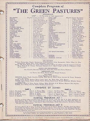 THE GREEN PASTURES EARLY BLACK AFRICAN AMERICAN THEATRE PLAY SOUVENIR PROGRAM - K-townConsignments