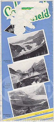 COLUMBIA ICEFIELD BANFF ALBERTA CANADA VINTAGE GRAPHIC ADVERTISING BROCHURE MAP - K-townConsignments