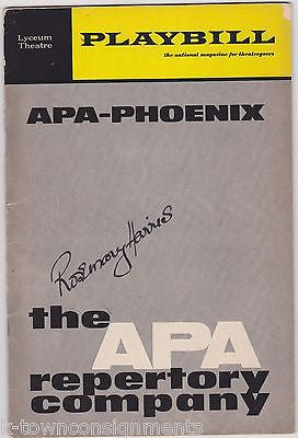 ROSEMARY HARRIS APA PHOENIX ACTRESS VINTAGE AUTOGRAPH SIGNED LYCEUM THEATRE BILL - K-townConsignments