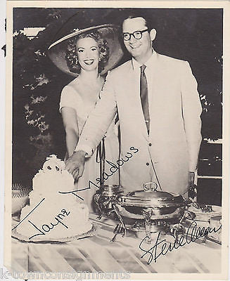 JAYNE MEADOWS STEVE ALLEN MOVIE ACTORS VINTAGE FACSIMILE SIGNATURE PROMO PHOTO - K-townConsignments