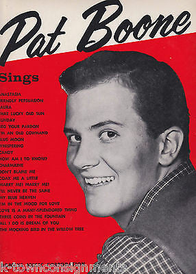 PAT BOONE SINGS ROBBINS MUSIC CORP VINTAGE COUNTRY MUSIC SHEET MUSIC SONG BOOK - K-townConsignments