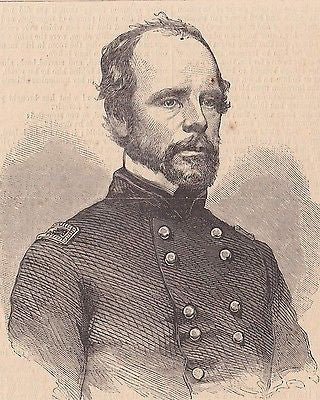 DARUIS COUCH ARMY OF POTOMAC UNION CIVIL WAR GENERAL ANTIQUE PHOTO ENGRAVING - K-townConsignments